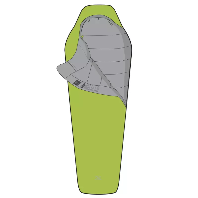 Mumien-Schlafsack ZETA 50, limettengrün