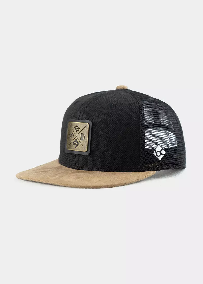 Bavarian Caps - Kreizweis (Snapback) schwarz/grau