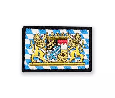 Patch: Bayern, gewebt mit Klett - 4 x 6 cm