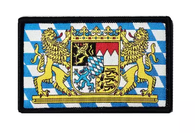 Patch: Bayern, gewebt mit Klett - 8 x 5 cm