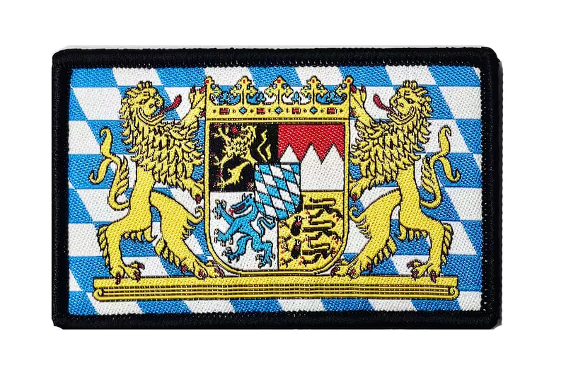 Patch: Bayern, gewebt mit Klett - 8 x 5 cm