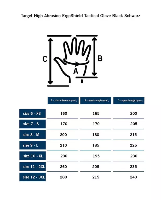 MoG Target High Abrasion ErgoShield 8110 Taktische Handschuhe, schwarz 3