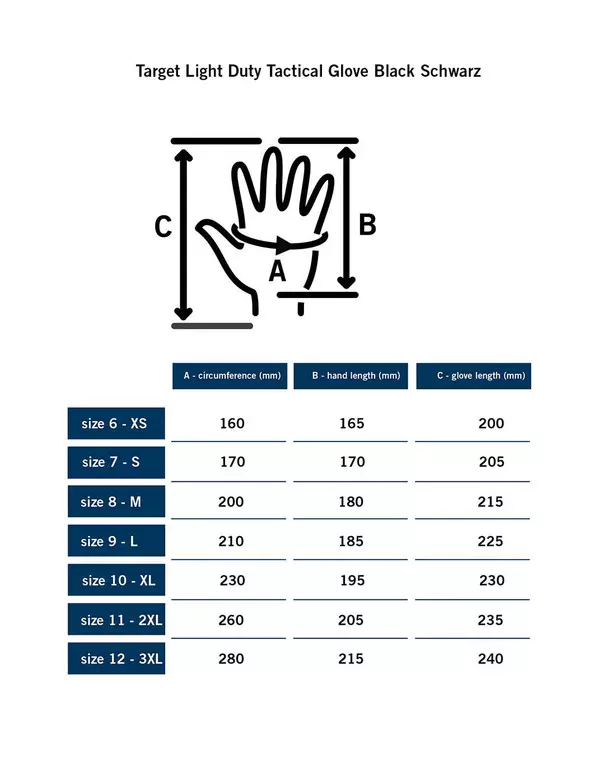 MoG Target High Duty 8111 Taktische Handschuhe, schwarz 3