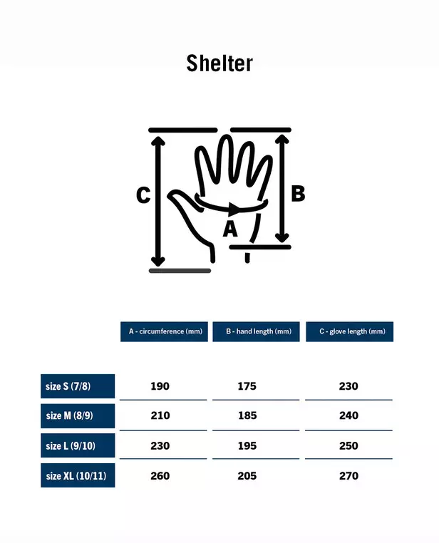 MoG Shelter 4301, wasserdichter Handschuhe, schwarz 4