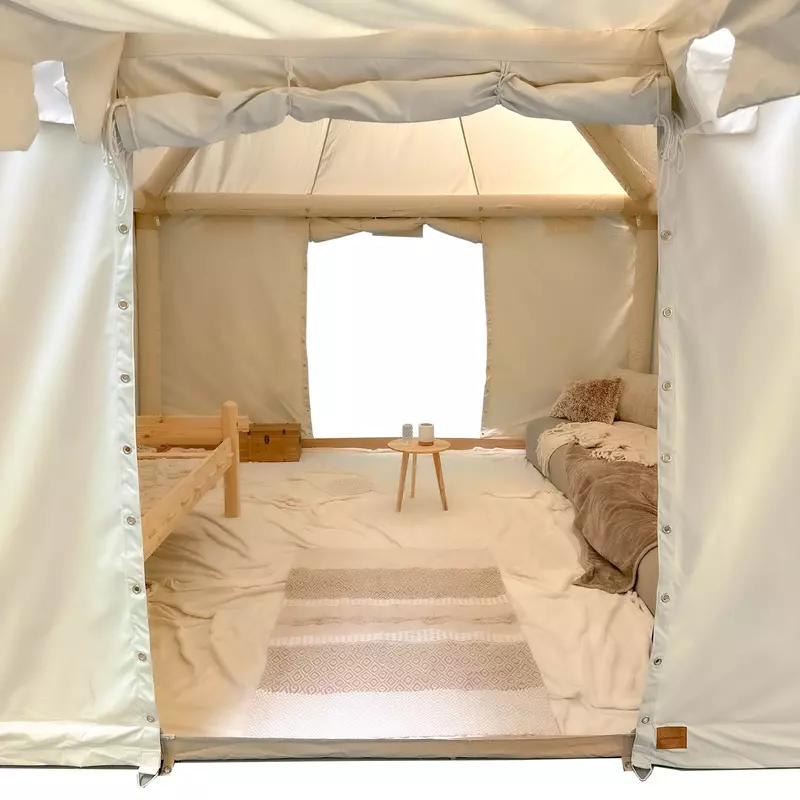 blowee Ritterzelt 4x4, natur mit Bodenplane (abnehmbar) 3