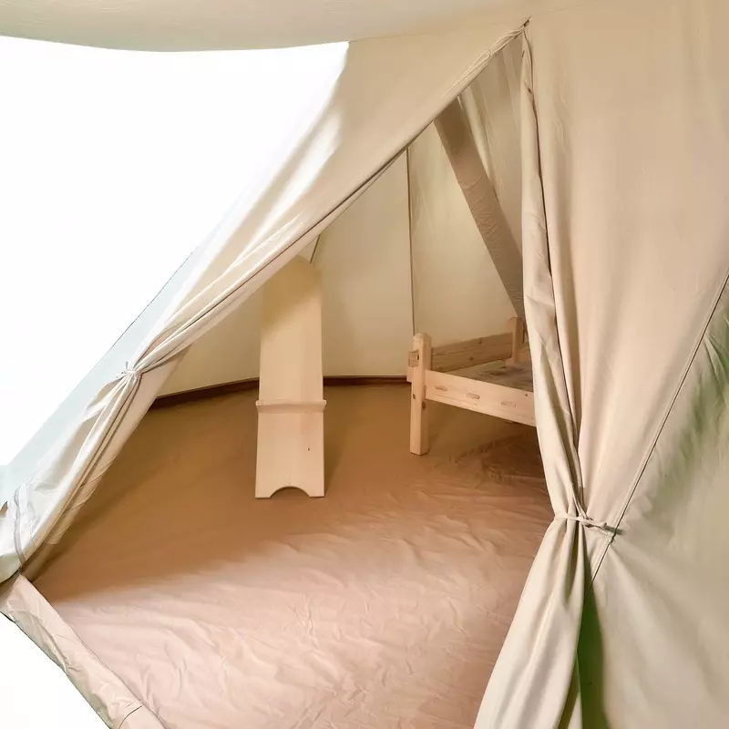 blowee Sachsenzelt 4x6 Meter, natur mit Bodenplane (abnehmbar) 2