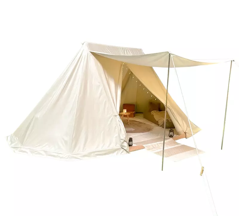 blowee Sachsenzelt 4x6 Meter, natur mit Bodenplane (abnehmbar) 4