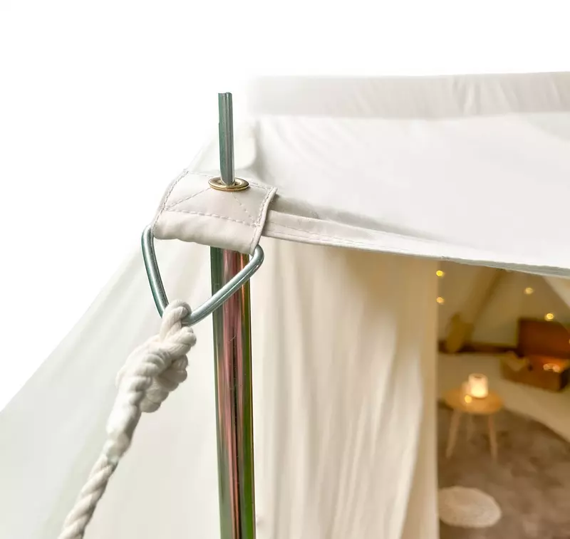 blowee Sachsenzelt 4x6 Meter, natur mit Bodenplane (abnehmbar) 5