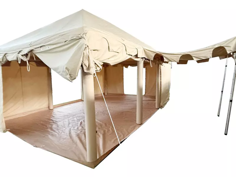 blowee Ritterzelt 4x6, natur mit Bodenplane (abnehmbar)