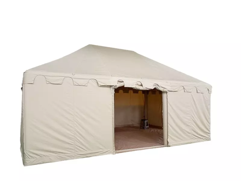 blowee Ritterzelt 4x6, natur mit Bodenplane (abnehmbar) 2