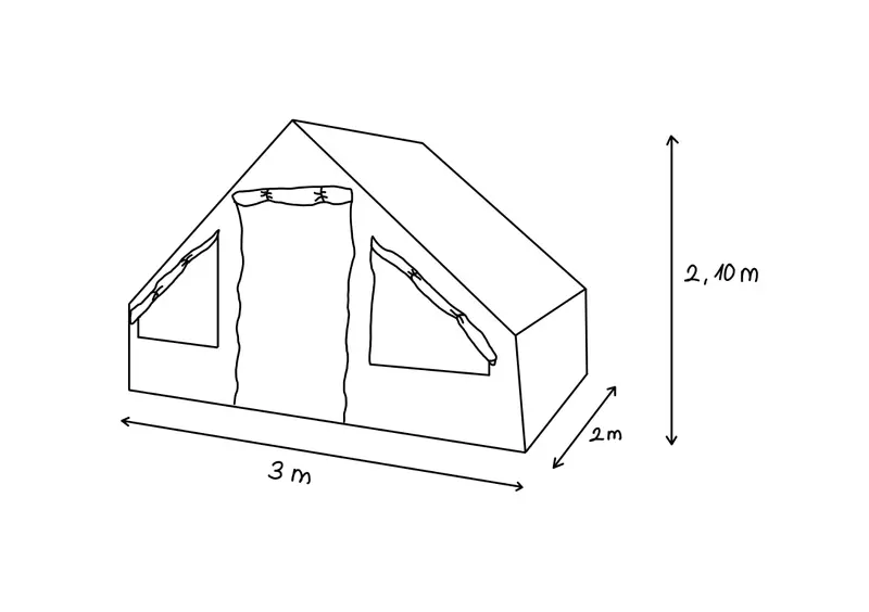 blowee Luftzelt 2x3 Meter, oliv 2