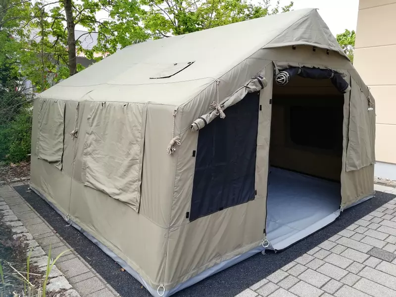 blowee Luftzelt 3.60 x 3.60 Meter, oliv 2