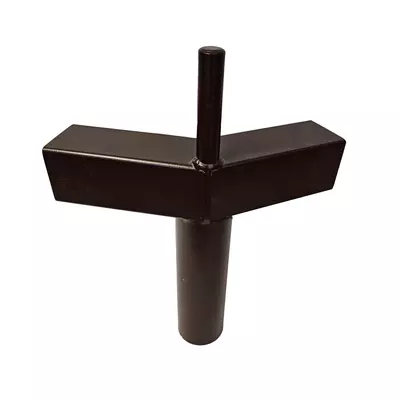 Eckstück abgewinkelt, 54x54mm / Ø 55mm - mit Dorn