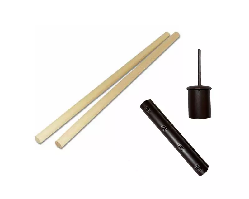 Holzmittelmast 300cm - teilbar 2