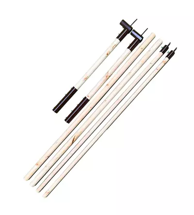 Holzstangensatz (inkl. Vordachstangen) für Sachsenzelt 4x6