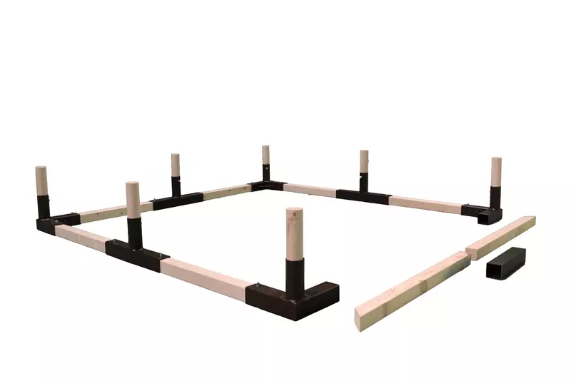 Rahmen (unten): Ritterzelt 4x4 3
