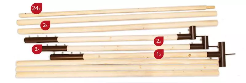 Stangenpaket - Ritterzelt 5x9 2