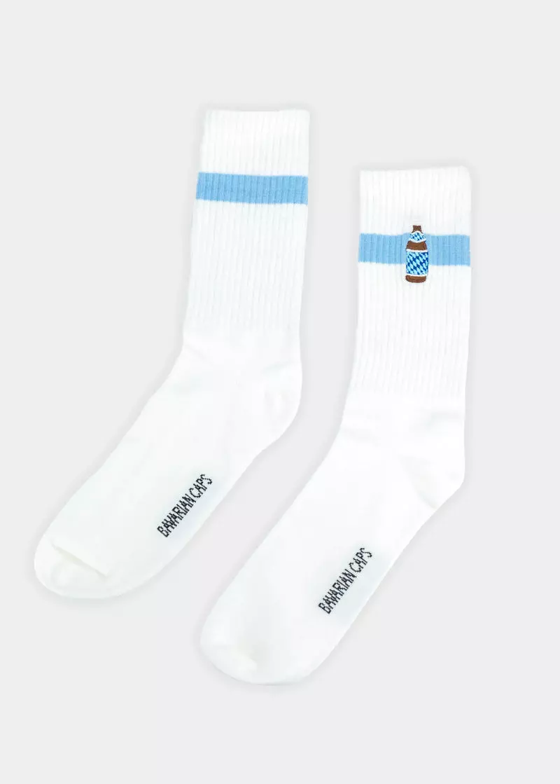 Bavarian Caps Sportsocken BAYRISCH HELL, weiß Gr. 41-46