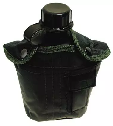 MFH US-Feldflasche, oliv mit Bezug - 1 l