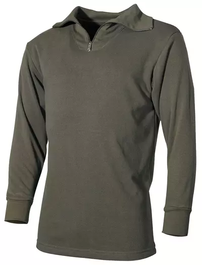 MFH BW Bundeswehr Chemise à col roulé en polaire, olive