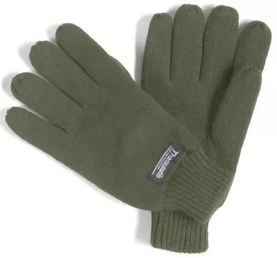 Guantes de punto para los dedos, color oliva