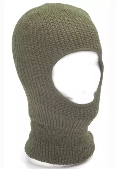 Balaclava, capucha antipolvo con 1 orificio, color oliva