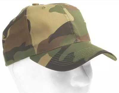 Czapka z daszkiem dla dzieci, wzór woodland