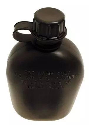 Botella de plástico US para campo, color oliva, 1L