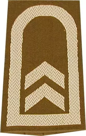 Rang straps Sergeant olive/white