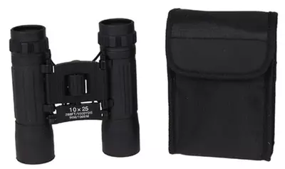 Binoculars, foldable, 10x25, black, Ruby Lens