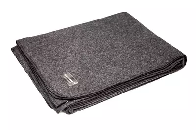 MOUNTAINHILL Wool blanket steel grey - 150 x 225
