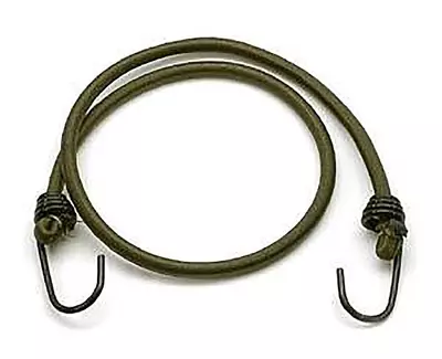 Elastic cord with metal hook, 75cm (olive) 2 pieces