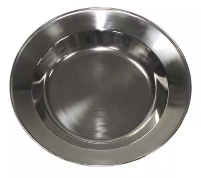 Plate, Stainless Steel, 25cm