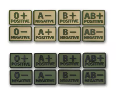 HELIKON-TEX Patch de groupe sanguin, lot de 2