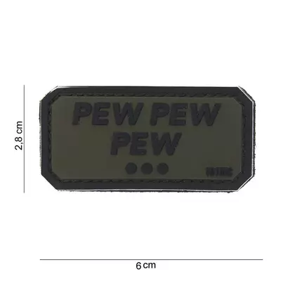 3D Patch Pew Pew Pew - olive