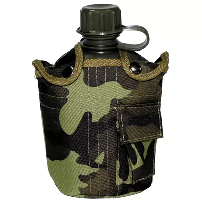 MFH US Field Bottle, CZ camo, (with cover) - 1 l