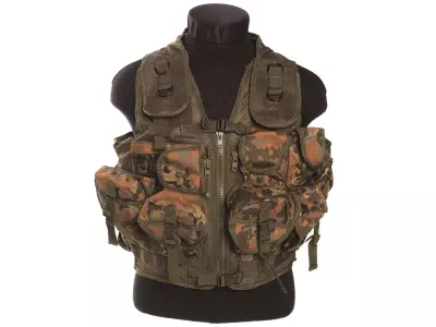 Mil-Tec Einsatzweste TACTICAL 9 Taschen - flecktarn