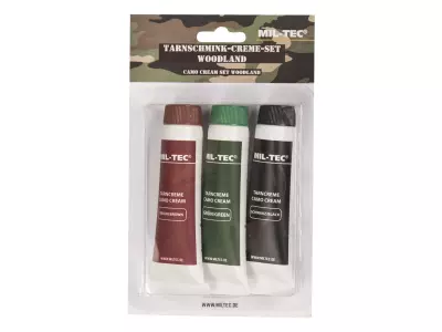 Ensemble de crème de camouflage, woodland, coffret de 3 (90g)