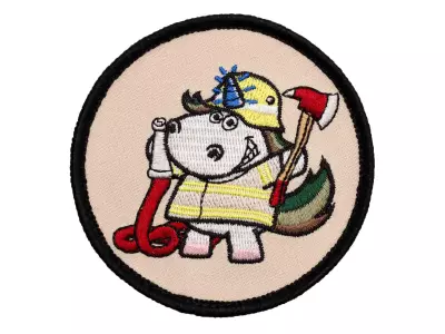 Róg strażacki - naklejka na rzep
