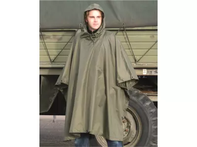MILTEC. Poncho ripstop vert, / Colonne d'eau de 5 000 mm