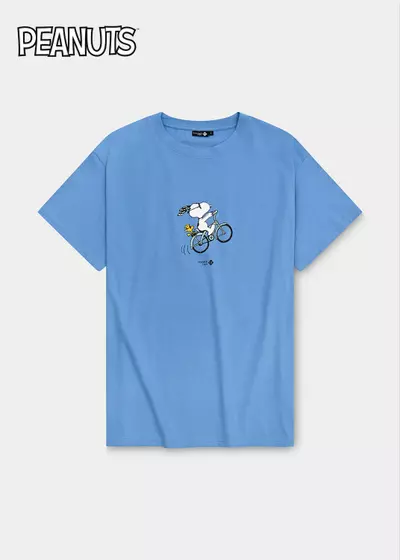 Bavarian Caps - T-Shirt PEANUTS RADLN, bleu