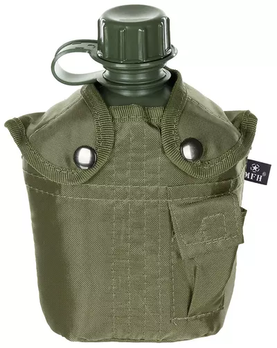US Field Bottle, olive green with cover - 1 l