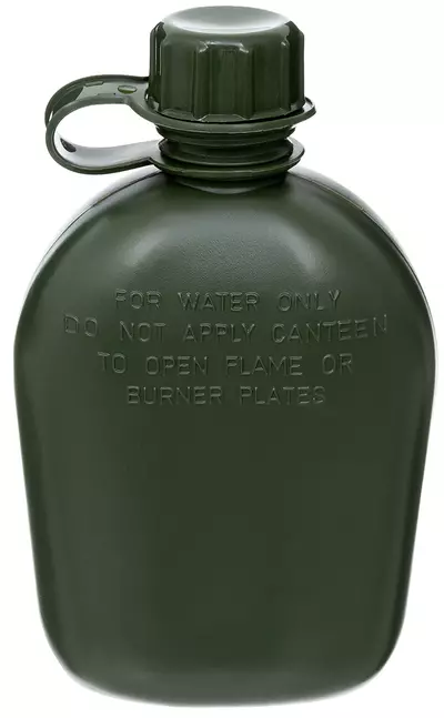 Bouteille en plastique US, olive, 1L
