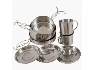 Kochgeschirr, Peak Weekender Edelstahl, 7tlg.