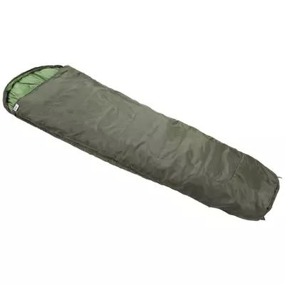 Mumienschlafsack mit Kopfteil oliv