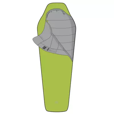 Mumien-Schlafsack ZETA 50, limettengrün