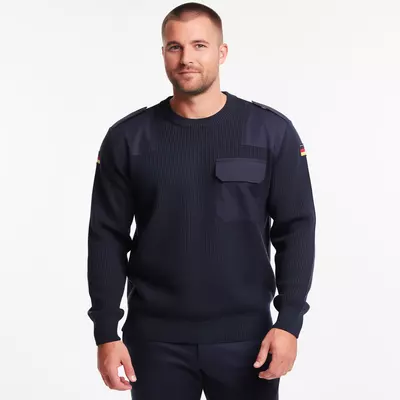 MFH BW Bundeswehr Pullover mit Brusttasche, blau