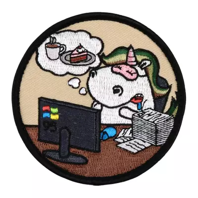 Cafe Viereck Büro GeZi -Einhorn - Klett-Patch