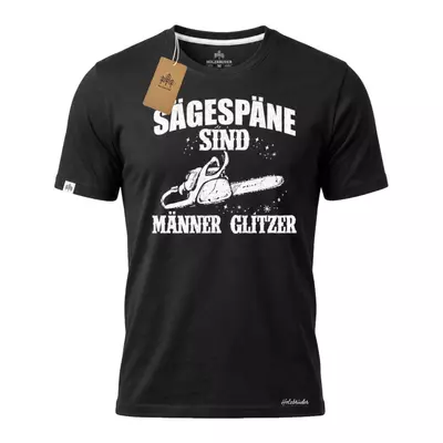 HOLZBRÜDER T-Shirt "Männerglitzer", schwarz